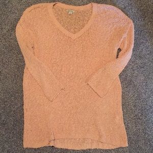 Small peach Lucky Brand sweater. Barely worn!